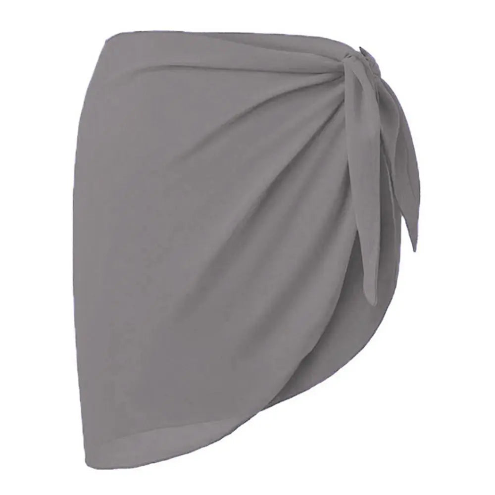 Soft Short Sarongs Chiffon Swimsuit Coverups Scarf Cover Short Skirt Wrap Sheer Summer Beach Bikini Women