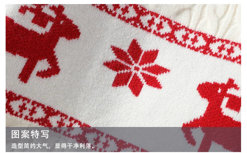 2024 Winter sweater new High End Luxury Cashmere Sweater Men Thick Warm Mens Sweaters With Deer Korean Harajuku Christmas Jumper