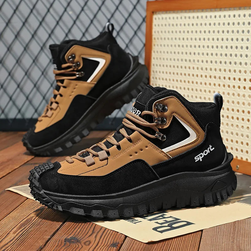 Men's Large Size Versatile Mountain Climbing Anti-slip Wear-resistant Outdoor Casual Trendy Spring Lightweight Dad Shoes