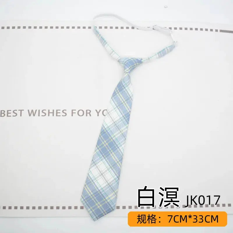 Trendy JK Ties Bowtie Women College Student Collar Neckwear Daily Shirt Accessories Cotton Plaid Bowknot Lolita Girls Lazy-tie BAZAARHUBO