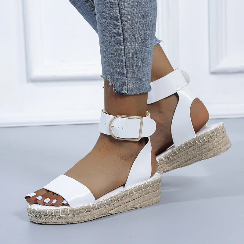 Women's wedge sandals comfortable optical sole large size spring and summer women's shoes hot sale 2024