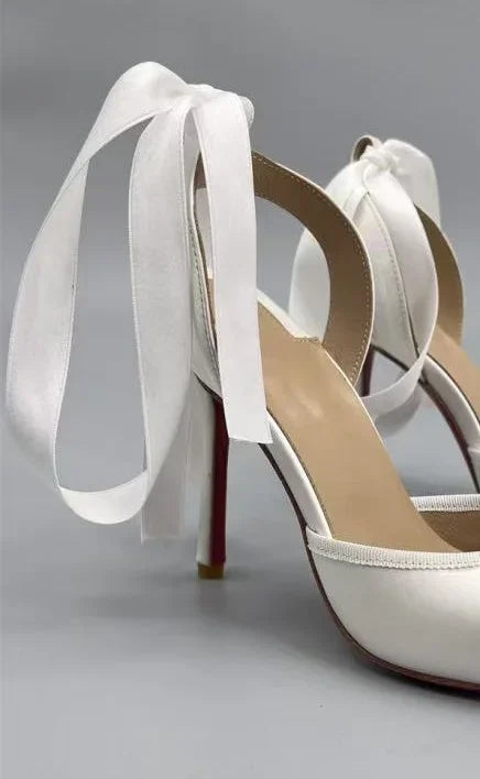 2025 Spring New Square-Toe High Heels Bow Knot Peep-Toe Platform Sandals for Women, Sexy Evening Party Club Wedding Shoes