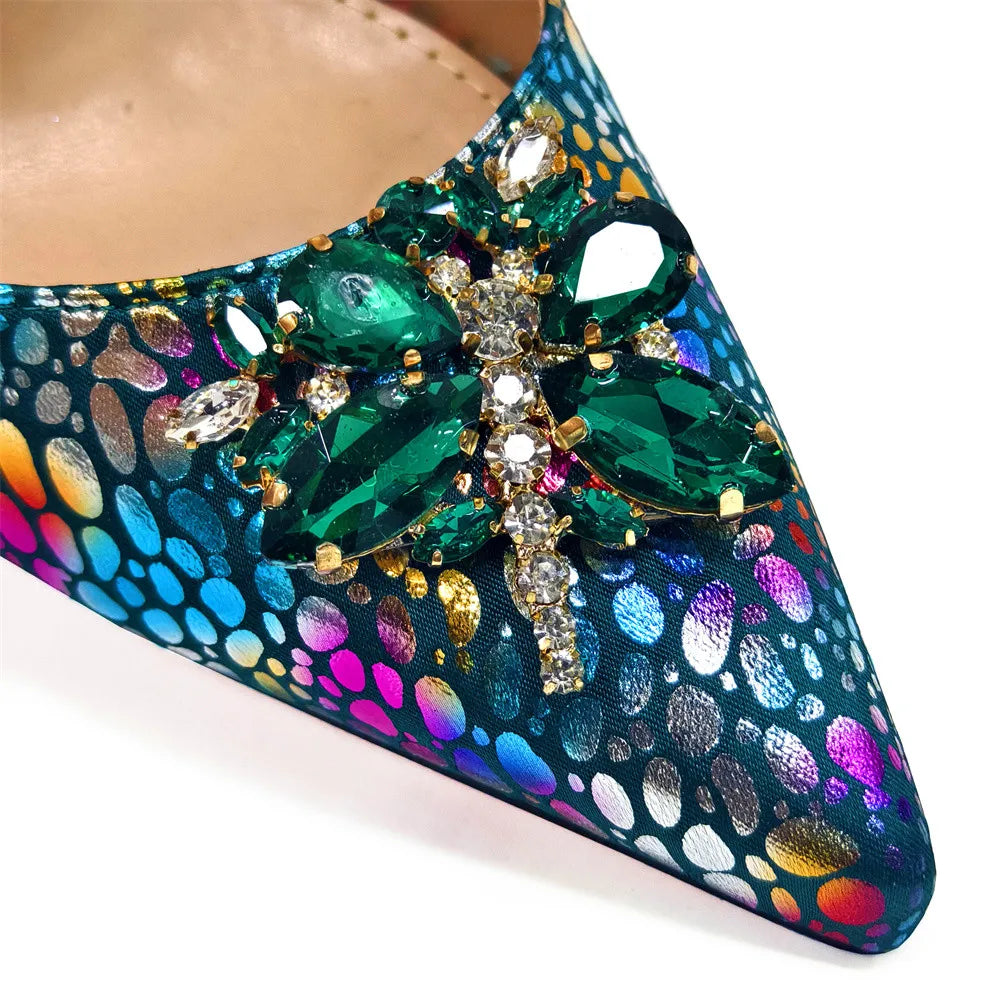 Italian Design African Ladies Party Shoes and Bag Nigerian Fashion Lace Mini Bags and High Heel Pointed Shoes
