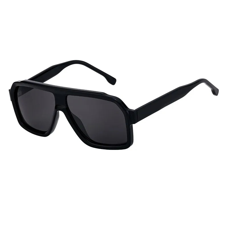Retro Pilot Men Sunglasses Fashion Clear Gradient Shades UV400 Women Luxury Square Sun Glasses BAZAARHUBO