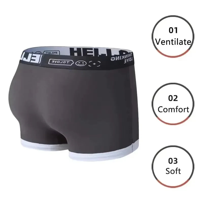 Men's Underwear Cotton Underwear Letter Waistband Comfortable Breathable Soft High Elasticity Boxer Fashion Casual Sports Shorts