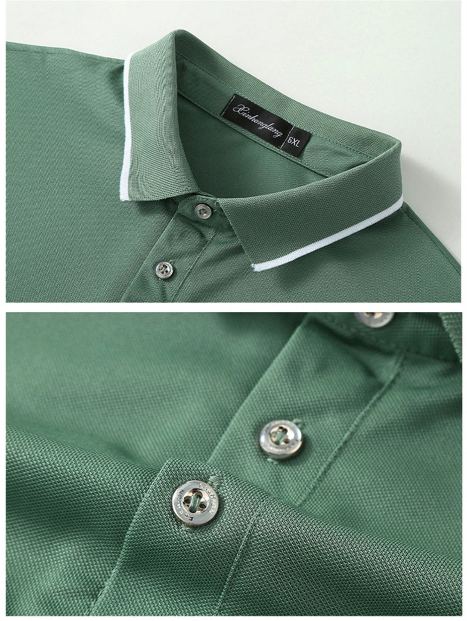 13XL Plus Size Polo Shirt Summer Short Sleeve Polo Shirts Men Fashion Casual Breathable Shirts Male Summer Tops 12XL 13XL