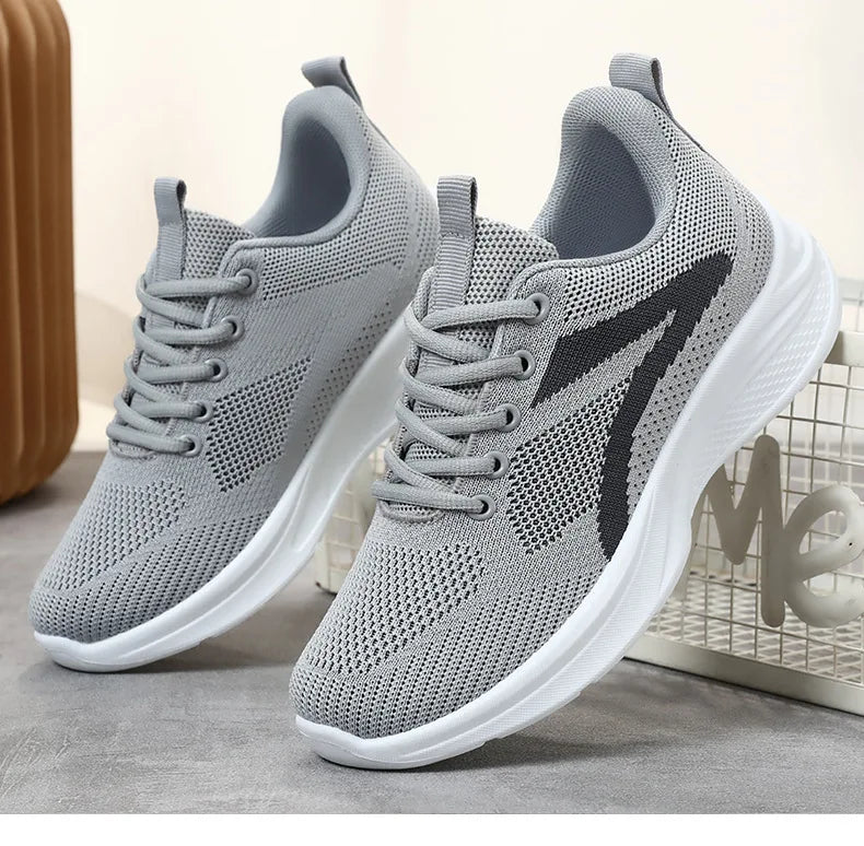 Women Casual Sport Shoes Breathable Lightweight Sneakers Outdoor Mesh Black Running Shoes Athletic Jogging Tenis Walking Shoes