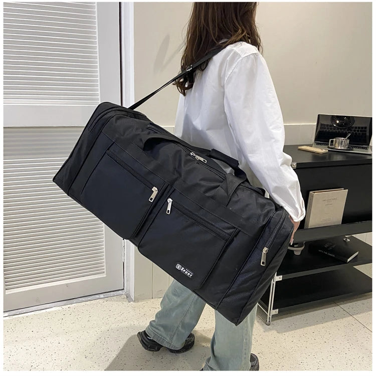 Women Men Nylon Travel Duffel Bag Carry On Luggage Bag Men Tote Large Capacity Weekender Gym Sport Holdall Overnight Bag Pouches