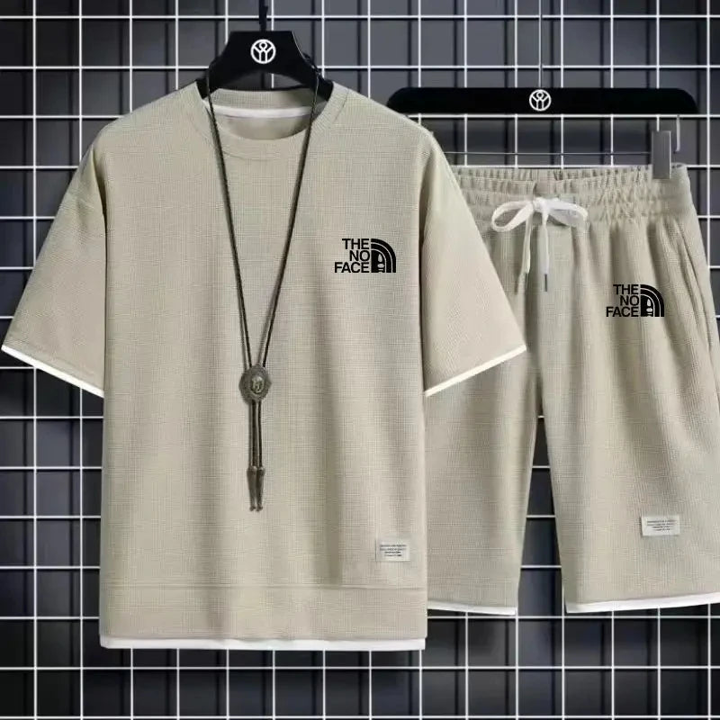 Summer Men's Set Fashionable Sportswear Men's Short Sleeved T-Shirt  Sports Shorts Set Men's Casual Men's Clothing Men's Jogging