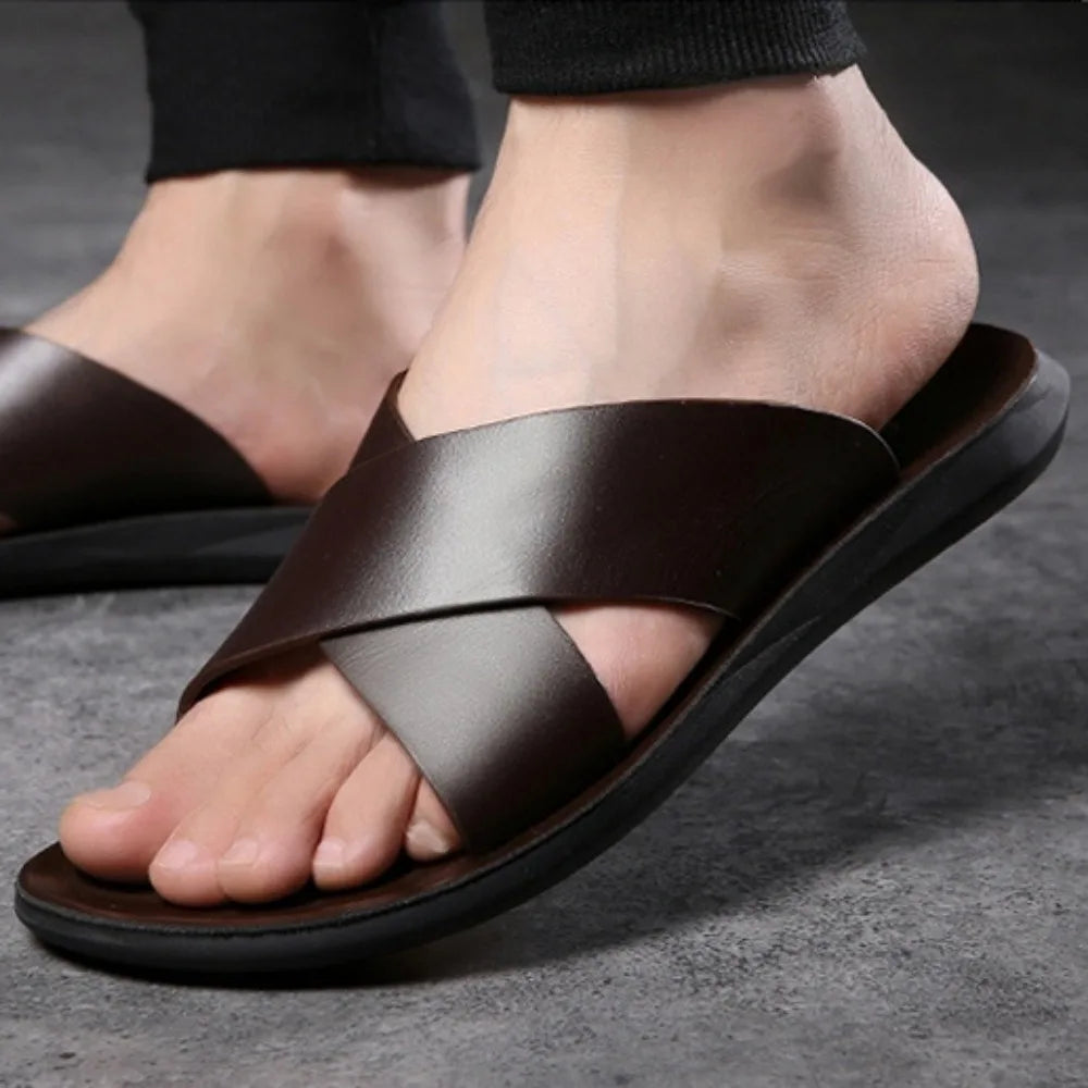 Slippers Men's Summer Outside Cool Slippers Big Size 47 48 Casual Beach Shoes Men Sandals Slippers