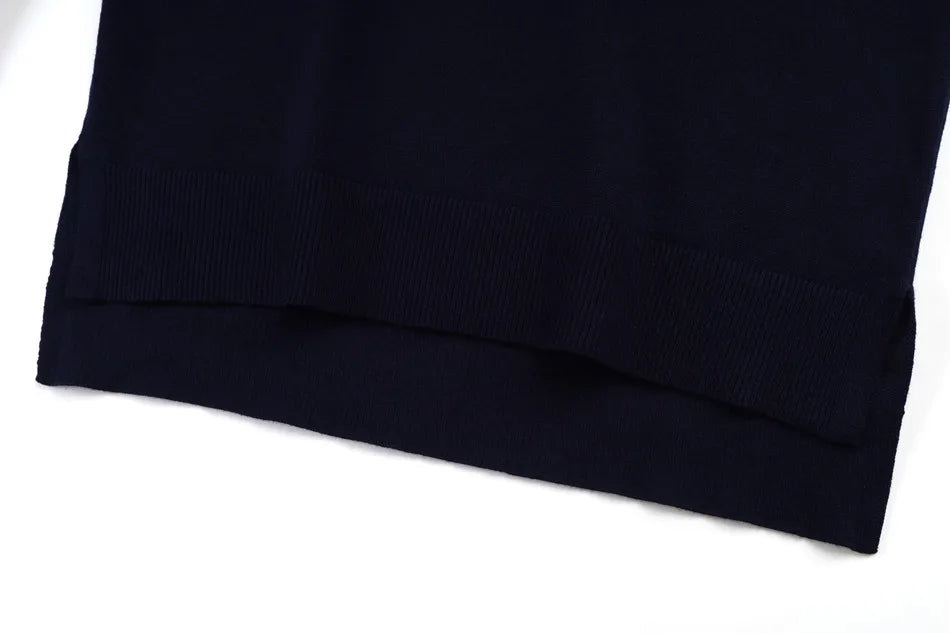 2024 AS Elegance woman clothes Mockneck knitting top + high quality Luxury satin skirt ( ship out in 1 day)