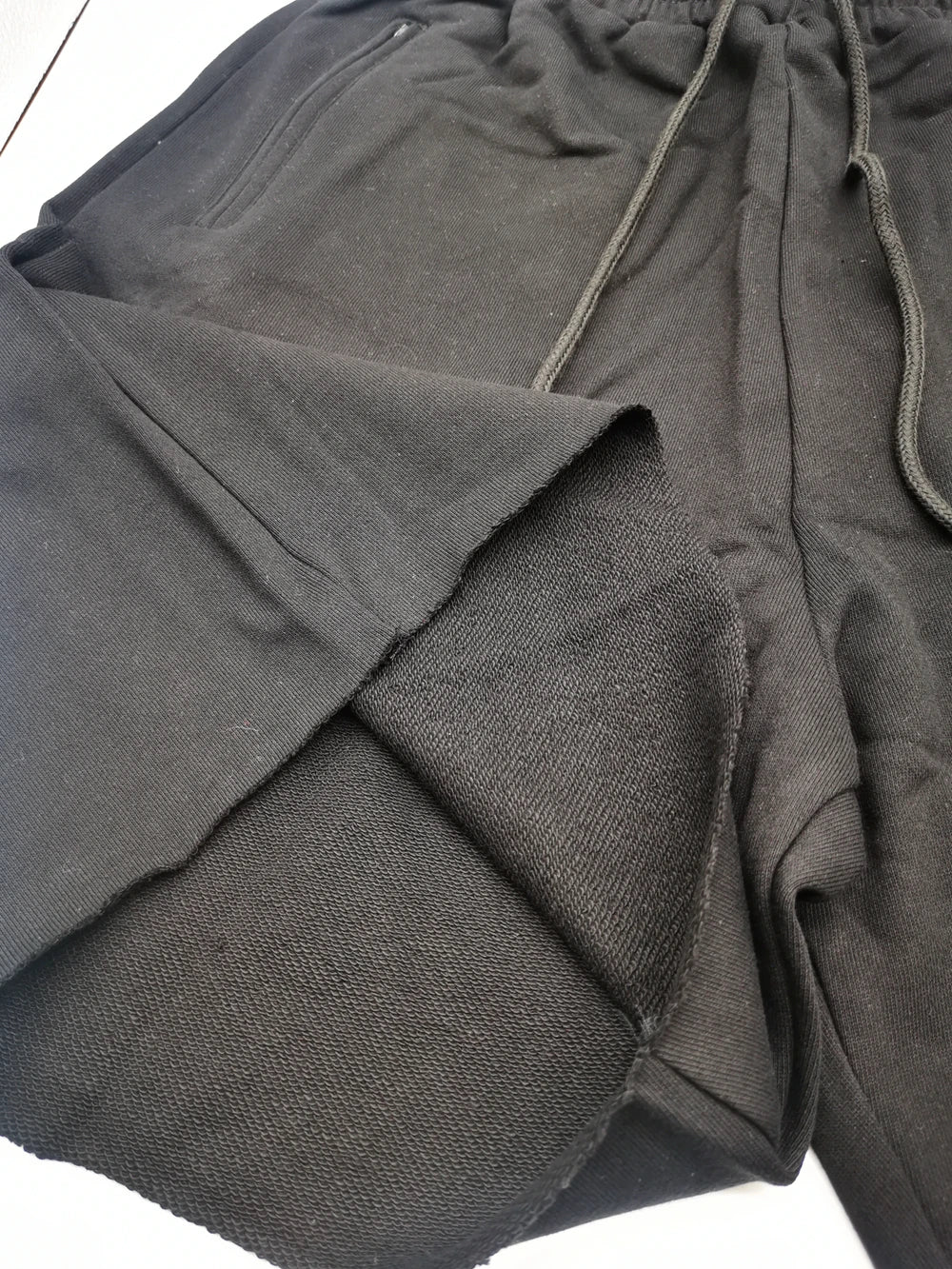 Men Cotton Shorts Thick 380g Bodybuilding Short Sweatpants Fitness Jogger Gym Men Kanye Grey West Shorts Black Zipper Pockets