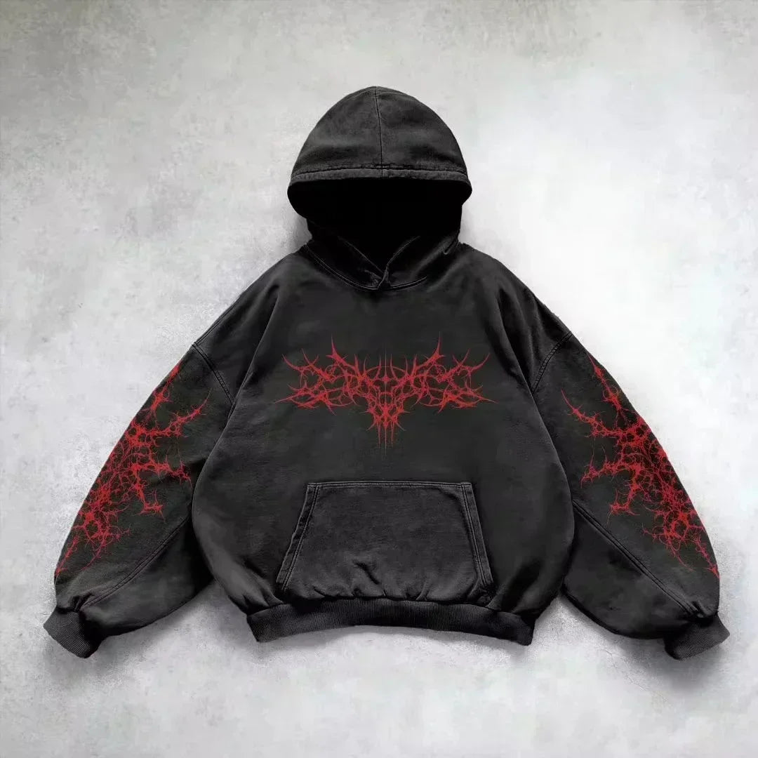 American Fashion Hip Hop Letter Embroidered Zipper Hoodie Men Street Y2K New Casual Loose Fleece Padded Sweatshirt Unisex Hoodie