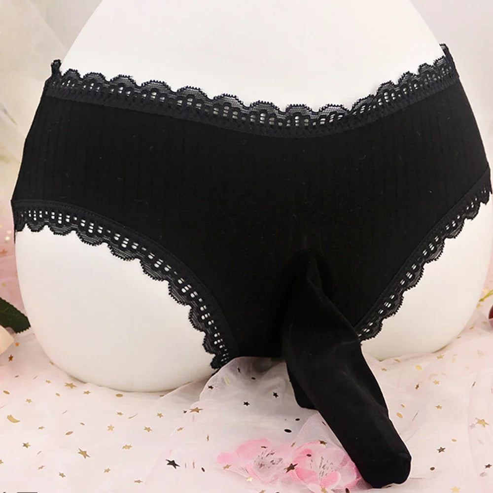 Sissy Penis Sheath Underwear Comfortbale Panties Pensi Pouch Underpants Gay Bow-knot Briefs Man Soft Lingerie Knickers