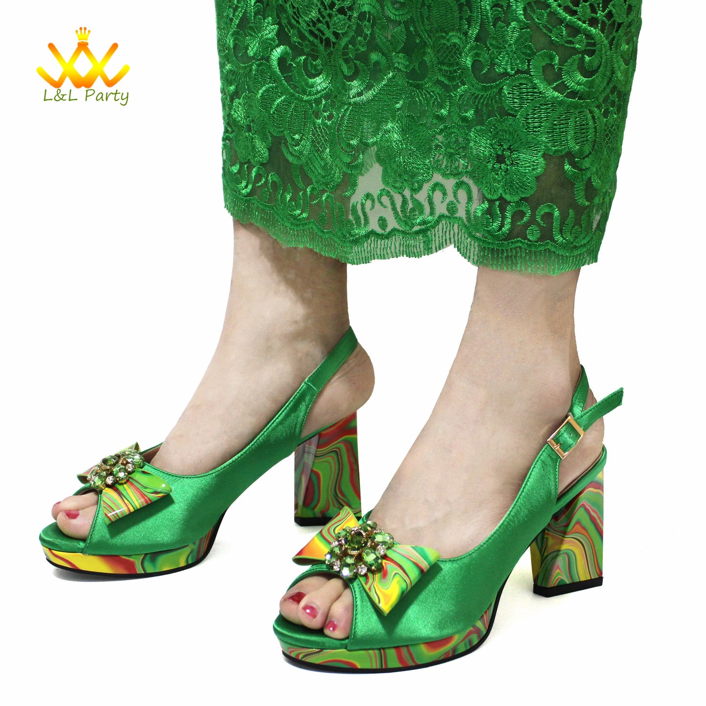 Coffee Color INS Hot Sale New Arrivals 2024 Italian Design Shoes Matching Bag Set Super High Heels Pumps for Garden Party