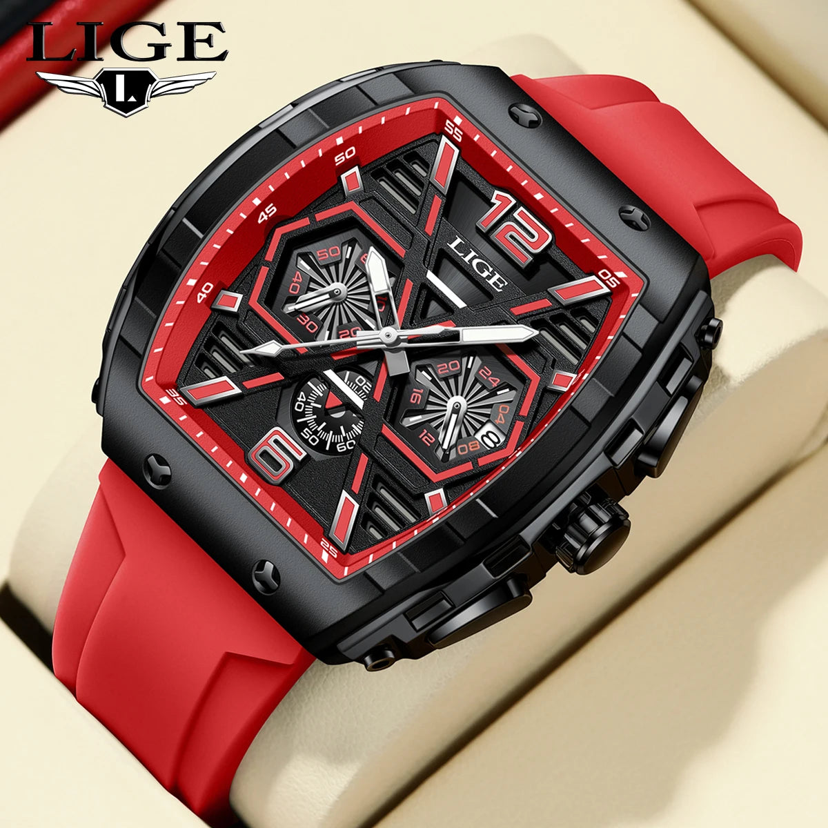 LIGE Top Brand Classic Men's Watches Roman Scale Dial Luxury Wrist Watch for Man Original Quartz Waterproof Luminous Male reloj