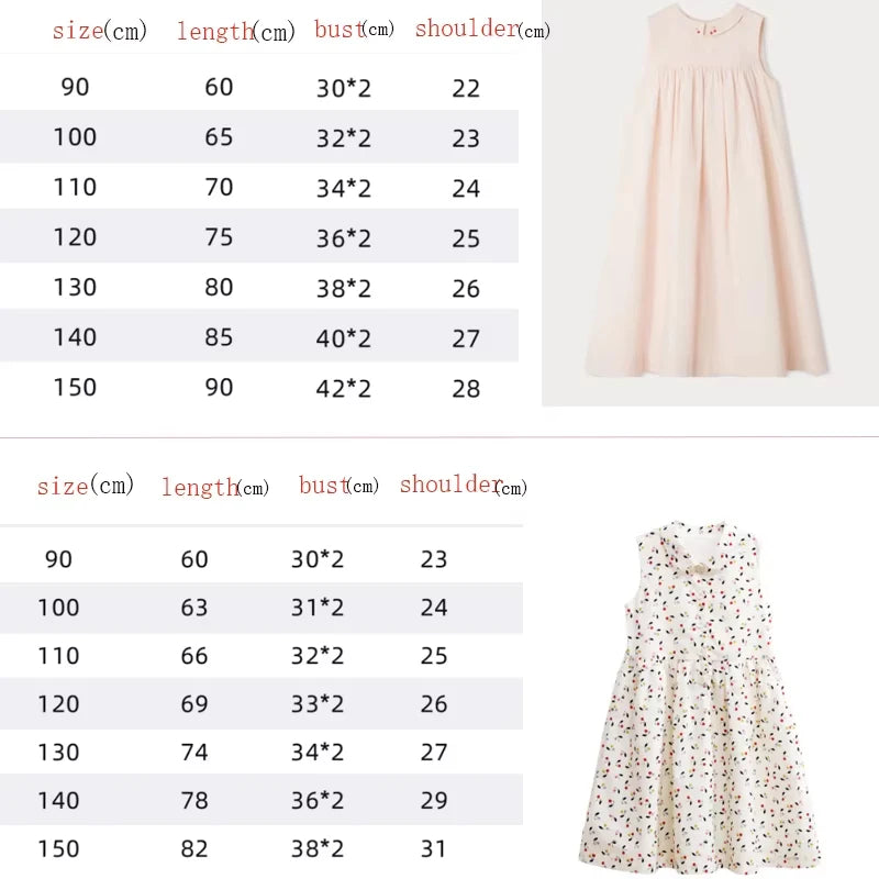 26 Summer Kids Dress Brand Design Girls Cute Print Short Sleeve Princess Dresses