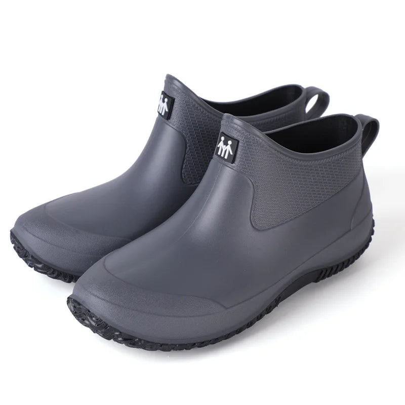 Men's Non-Slip Rain Boots Waterproof Rubber Ankle Boots Outdoor Leisure Fishing Boots Student Rain Boots Platform Boots 장화 2023