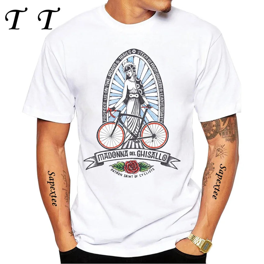 Travel On Gravel Bikepacking Print T-Shirt Summer Men Short Sleeve Funny Bicycle Sport Boy Tops Anatomy Bike Cycling Casual Tees