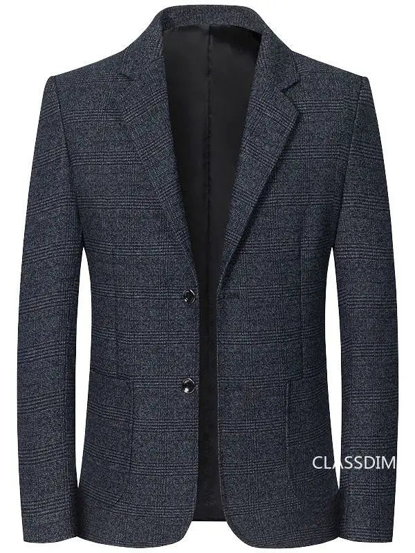 Men Plaid Blazers Jackets Business Formal Wear Suits Jackets Coats New Spring Autumn Male Casual Slim Fit Blazers Size 4XL