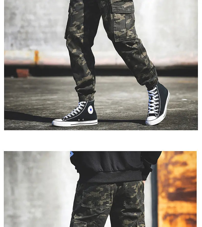 Workwear Camouflage Pants for Men - High-end Spring/autumn New Style Pants, Loose Fit, Casual, Rolled Cuffs, Durable