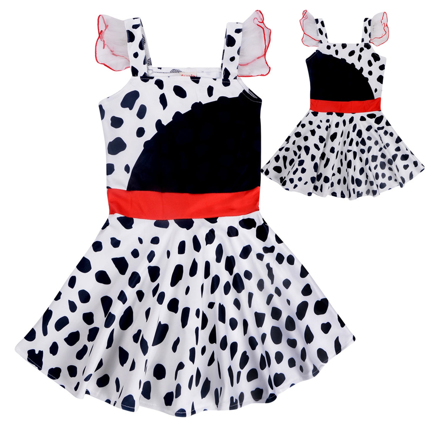 Todder Girls Casual Dress Costume for Kids Princess Dress Up Ruffle Sleeve Cosplay Dresses Movie Character Outfits
