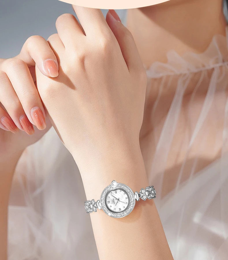 OPK 6054 Full Diamond Woman Watches Original Quartz Wrist Watches for Women Fashion Elegant Waterproof Ladies Watch Girls Gifts