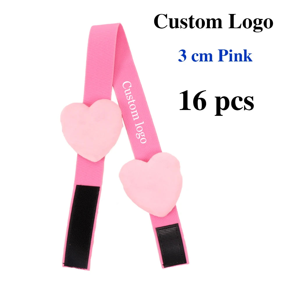 20Pcs Customized Wig Headband For Edges Wig Band With Ear Cut Outs Double Sided Wig Band To Melt Lace Custom Logo Band For Wigs
