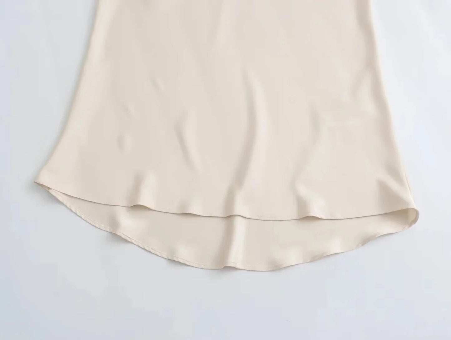 HH Women Fashion Vintage Solid Skirt Satin Slim Elastic Waist Midi Skirts Office Lady Wear Elegant Woman Chic Mermaid Skirt