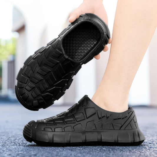 New Coming Men Chef Shoes Anti Slip Work Shoes Lazy Slippers Casual Trendy Slipper One Step Fashion Garden Shoes For Beach