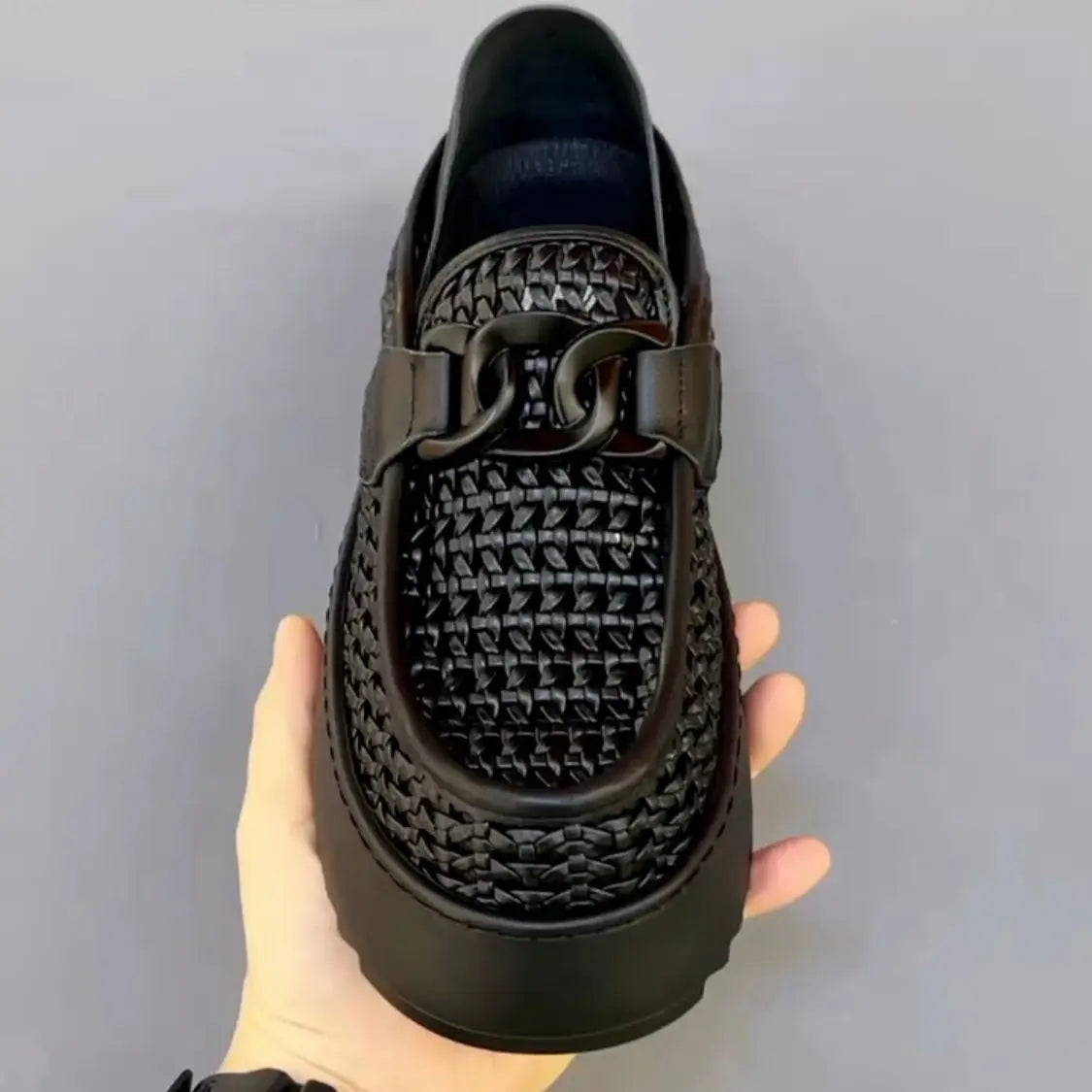 2026 New Thick Soled Height Increasing Trend Breathable Loafers for Casual Wear, Fashionable and Versatile Men's Shoes，39-44