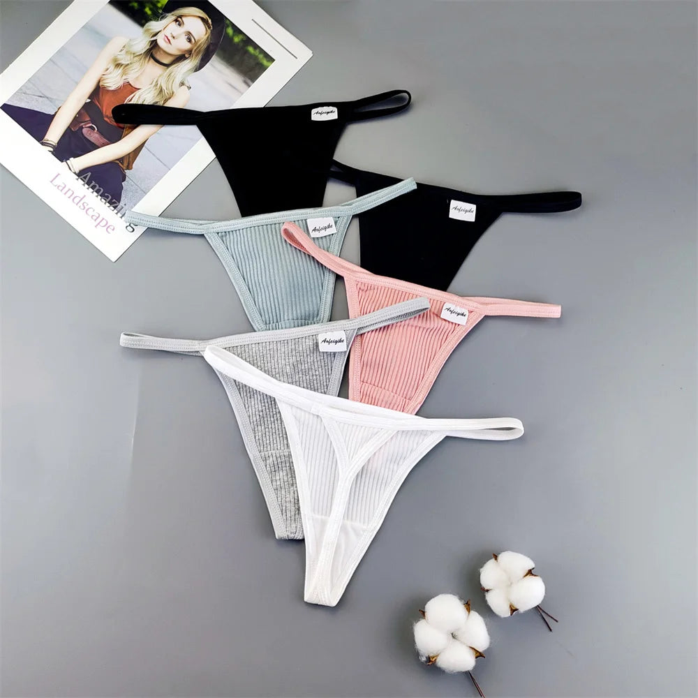 S-XL Plus Size Cotton Thong Underwear Women Seamless G-string Ladies Sexy Low Rise T-back Panty Breathable Lingerie