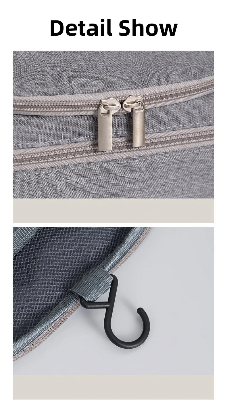 Portable Travel Toiletry Bag Large Capacity Folding Storage Bag Hook Multifunctional Storage Bag Sub