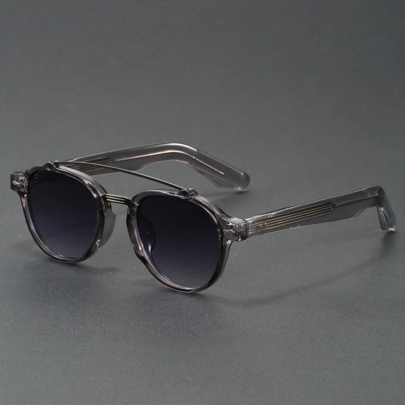 High-end Quality Sunglasses Men Women Korean Style Retro Sun Glasses for Women Thick TR90 Frame Luxury Brand Design Fake Glasses BAZAARHUBO