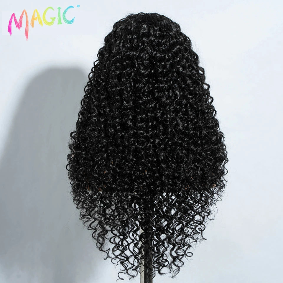 Magic Synthetic Lace Front Wig Baby Hair Red Wig Long Curly Wig 30 Inch Ombre Blonde Ginger Lace Wigs For Black Women Wigs