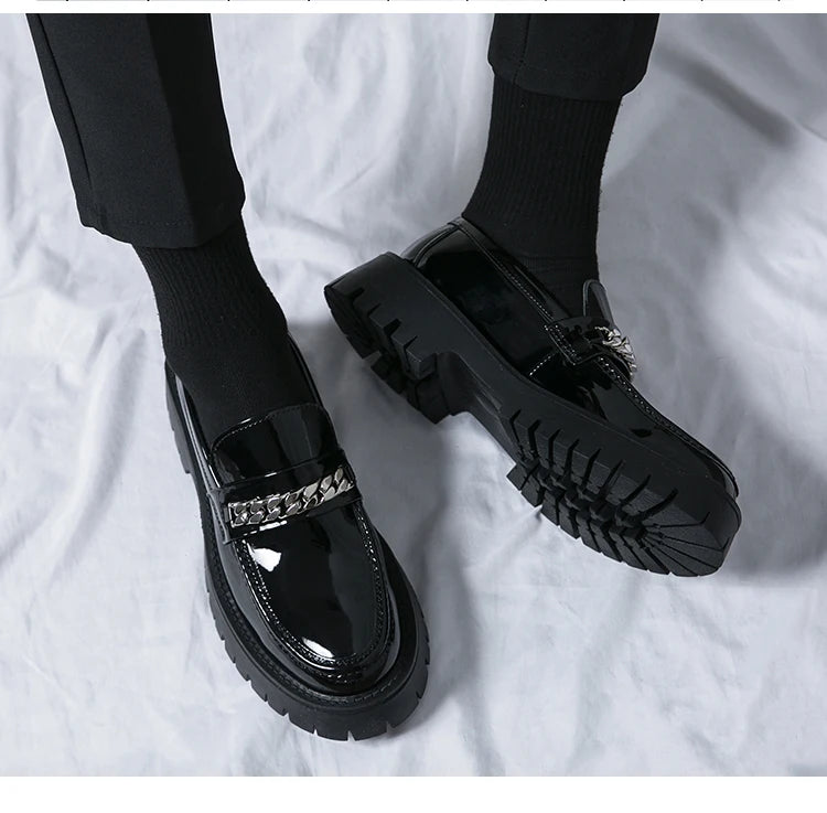 2024 classic leather men's casual leather shoes men wedding leather business men's dress pointed casual youth British style