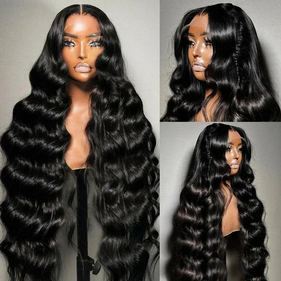 300 High Density Body Wave 13x6 HD Lace Frontal Wigs Human Hair 40 Inch 13x4 Body Wave Lace Front Wig For Women Brazilian Hair
