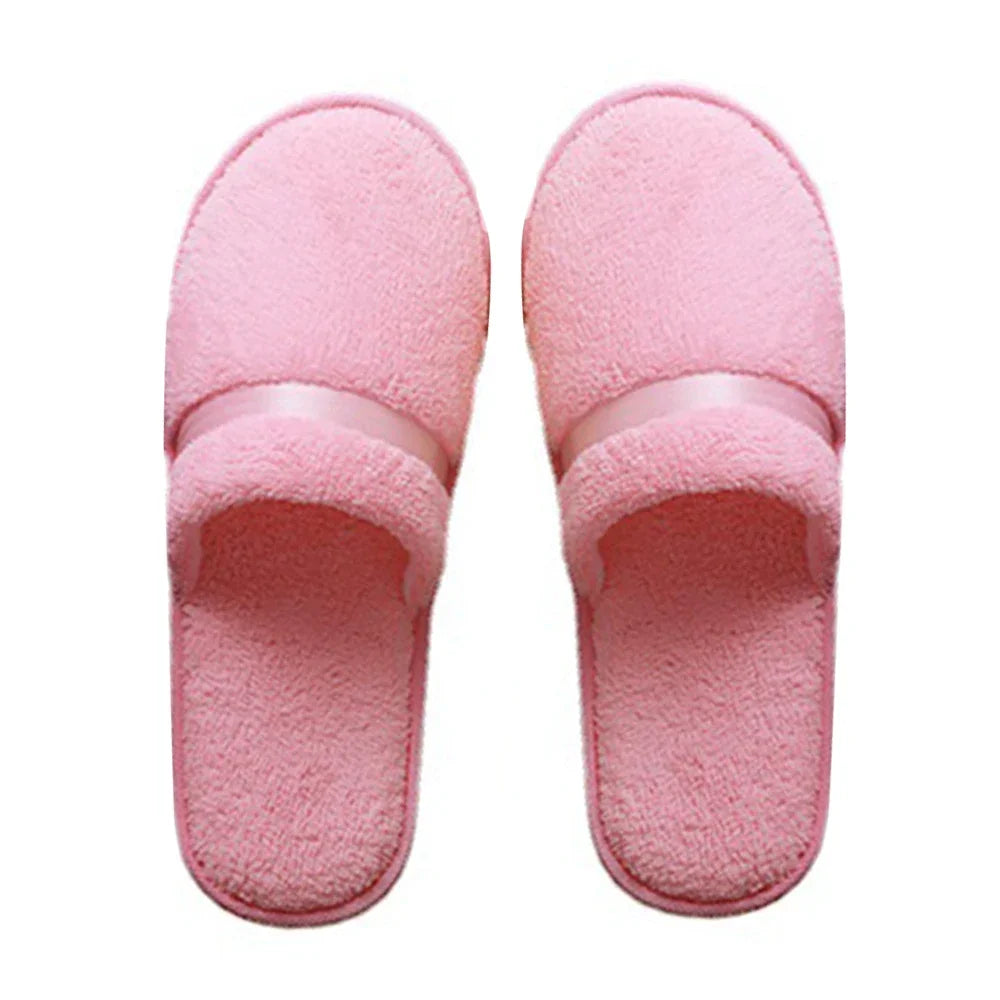 1Pair Coral fleece Men Women Cheap Hotel Slippers Cotton Slides Home Travel SPA Slipper Hospitality Comfort Home Guest Shoes