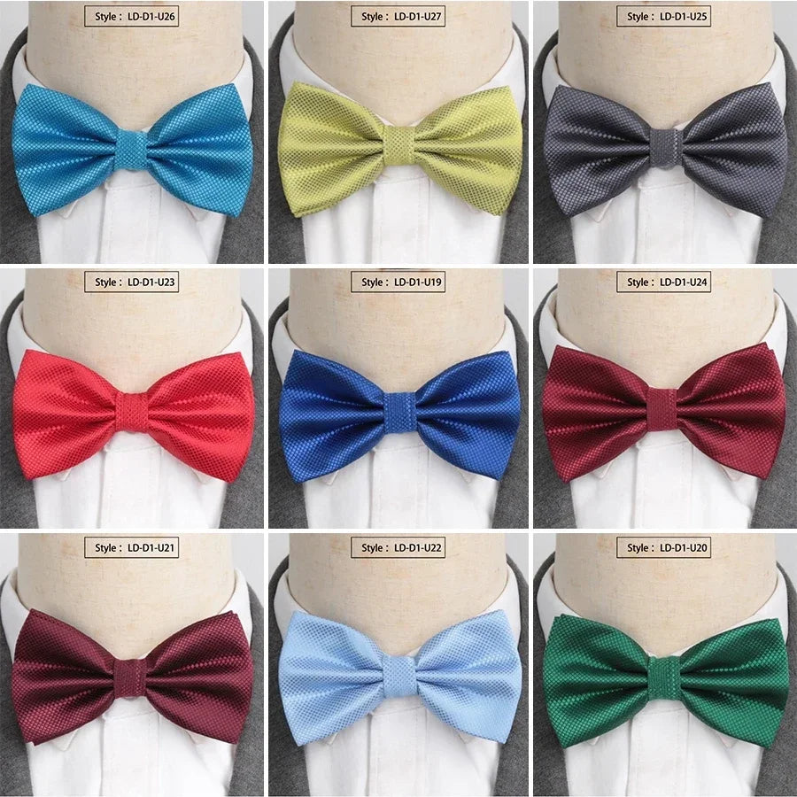 Men Bowtie Cravat Set Solid Fashion Butterfly Party Wedding Bow Ties Girls Formal Dress Tie Mens Bowknot Fashion Accessories BAZAARHUBO
