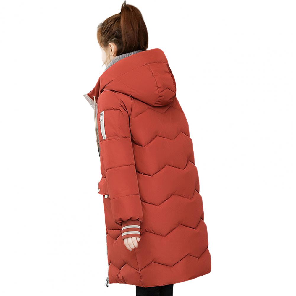 Women Long Hooded Down Cotton Coat Winter Thick Warm Parka Jacket
