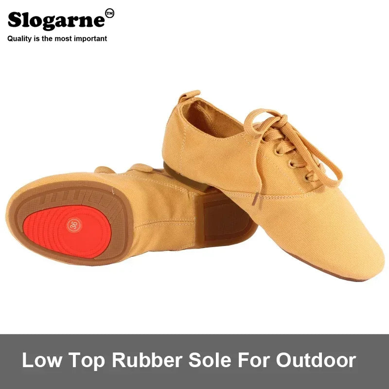 Children Canvas Ballet Shoes Kids' Soft Dance Shoes Women Men Dancing Ballroom Latin Modern Jazz Shoes Yoga Training Footwear
