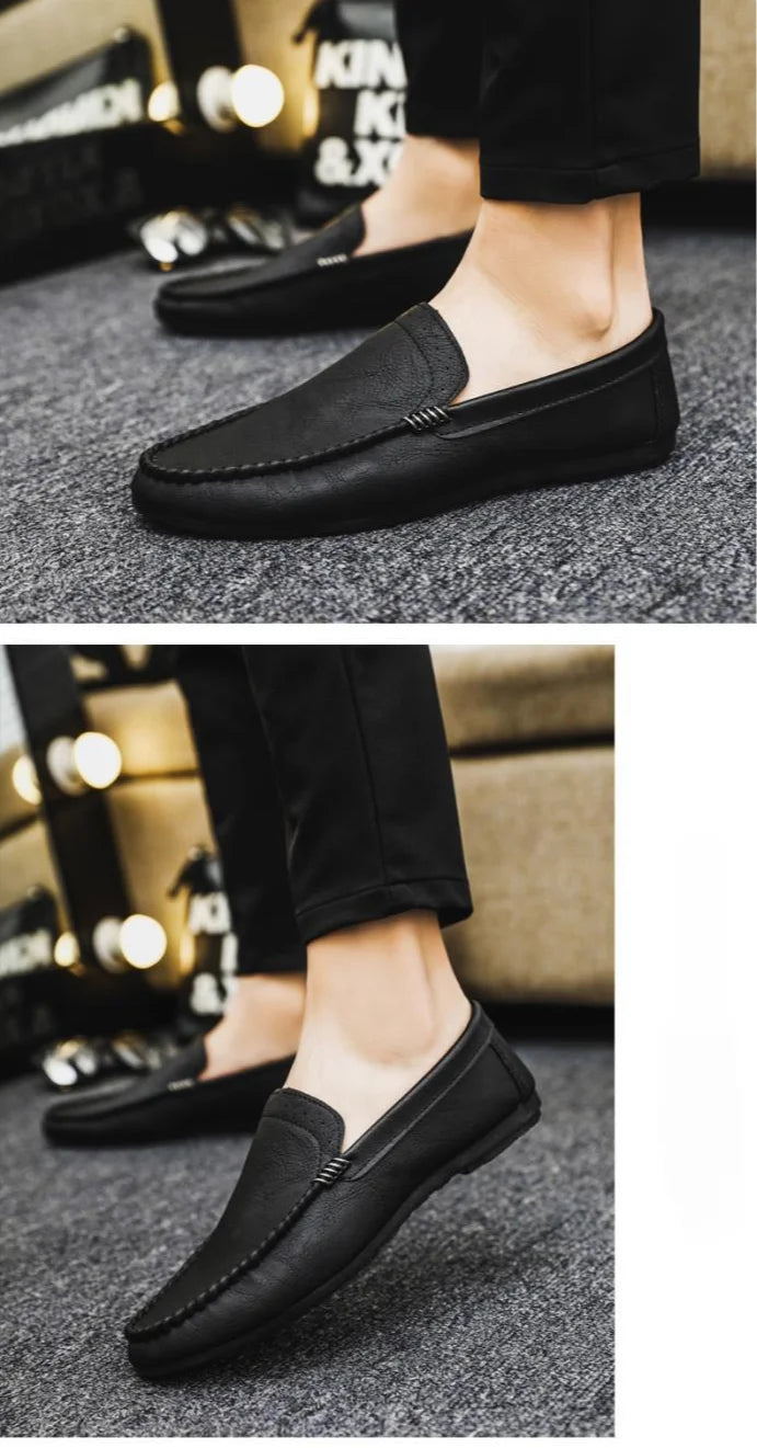 Black Leather Casual Social Shoe for Men Brown Cheap Clearance Liquidation New Dress Shoes Man Official Legitimate Gentleman 39
