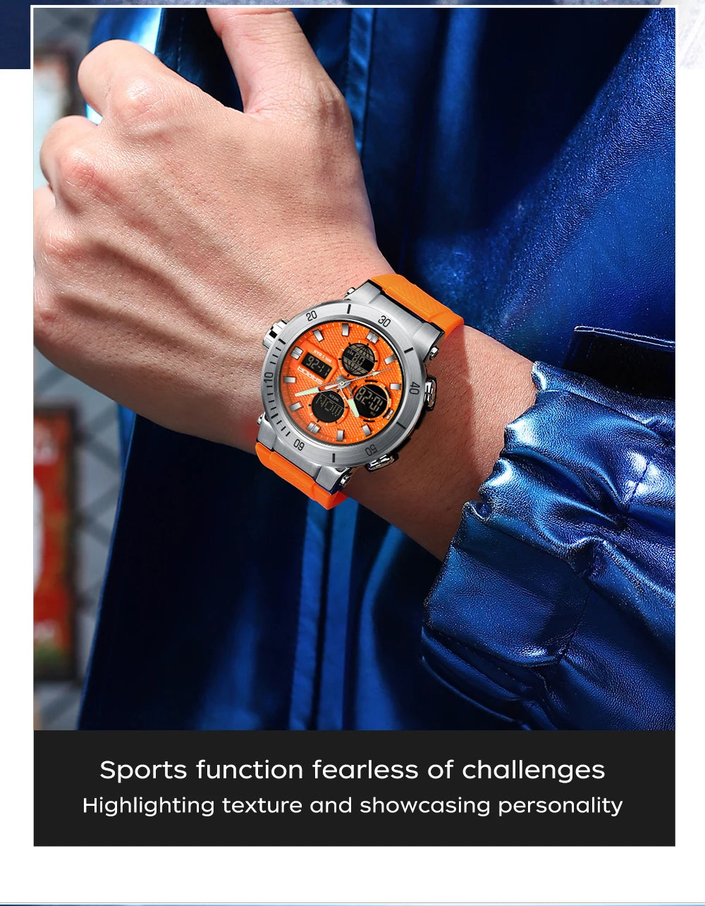 Fashion SANDA 2025 Top Brand 6191 Men New Countdown Stopwatch Waterproof Light Electronic Alarm Clock Time Led Digital Watches