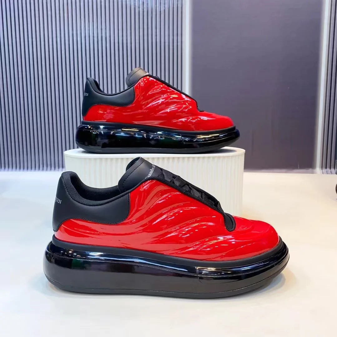 Handcrafted Leather Casual Sneakers Man Platform Trainers Unisex Originality Flat Loafers Men's Footwear