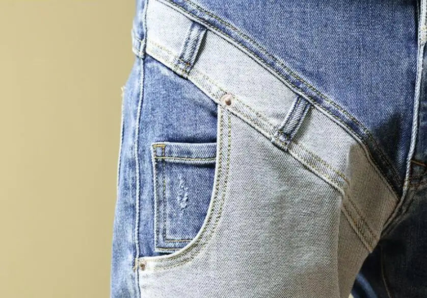 Jeans for Men Tapered Harem Mens Cowboy Pants Stylish Trousers Slim Fit Boot Cut Luxury Casual Loose Stretch Harajuku Elastic Xs
