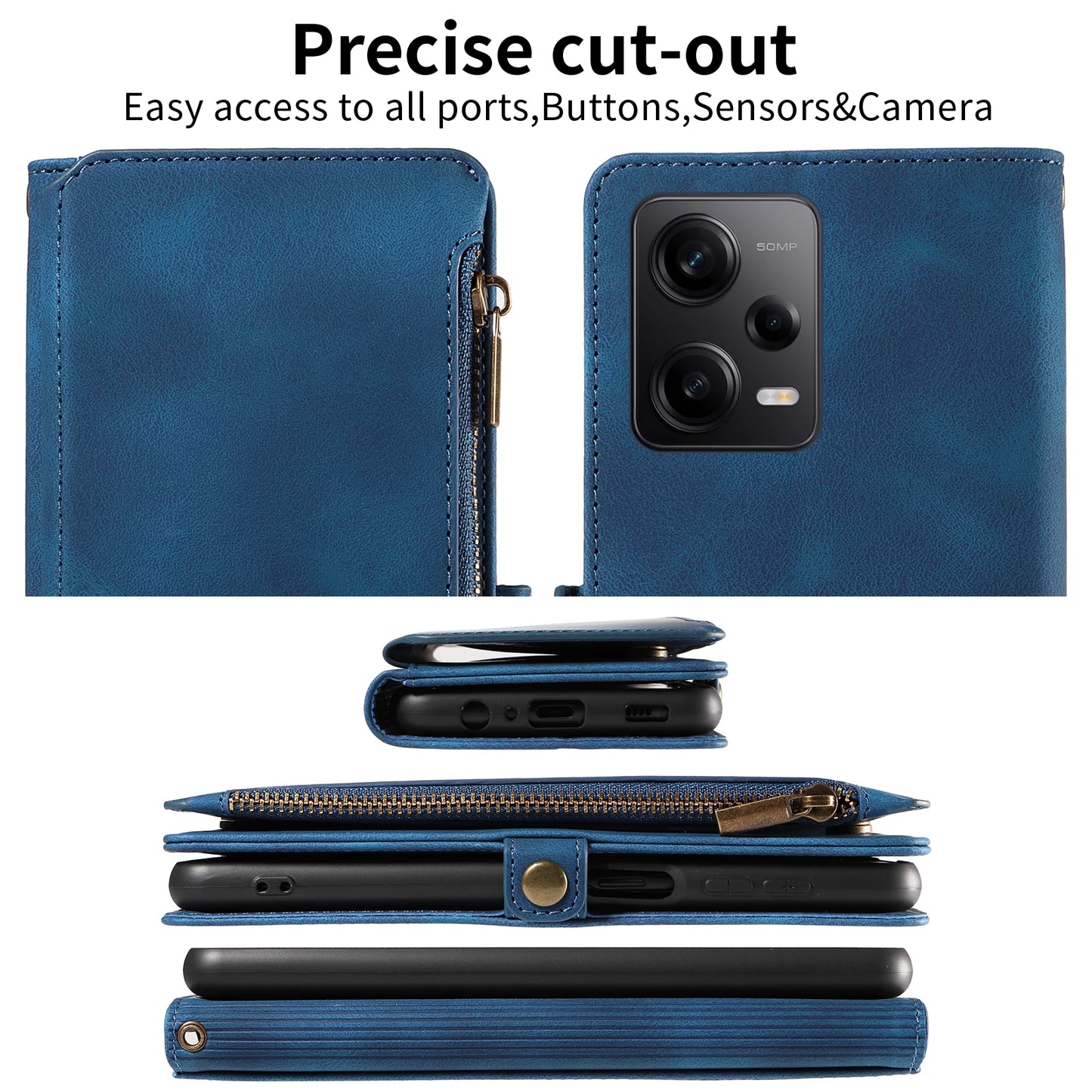 For Xiaomi Redmi Note 15 14 13 15C Poco X7 Pro F5 12 13C 14C 13T 15T Plus 5g Cases 4g Leather Wallet Card Holder Flip Phone Bags