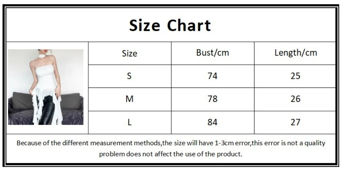 Irregular Fashion Sexy Ruffle Top Women Summer New Sleeveless Solid Tube Tops Lady Evening Party Club Off Shouder Streetwear