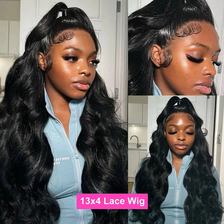 300 High Density Body Wave 13x6 HD Lace Frontal Wigs Human Hair 40 Inch 13x4 Body Wave Lace Front Wig For Women Brazilian Hair