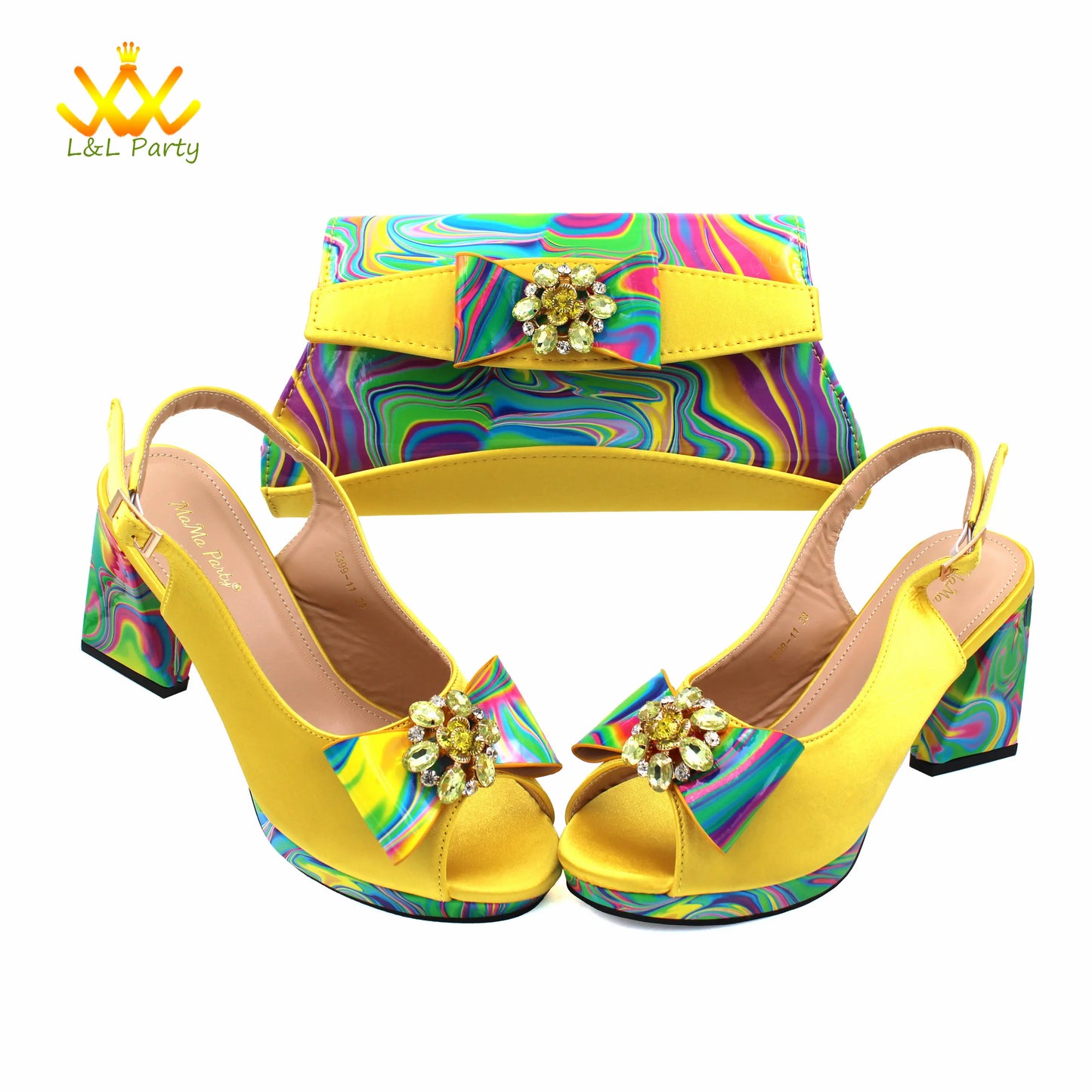 Coffee Color INS Hot Sale New Arrivals 2024 Italian Design Shoes Matching Bag Set Super High Heels Pumps for Garden Party