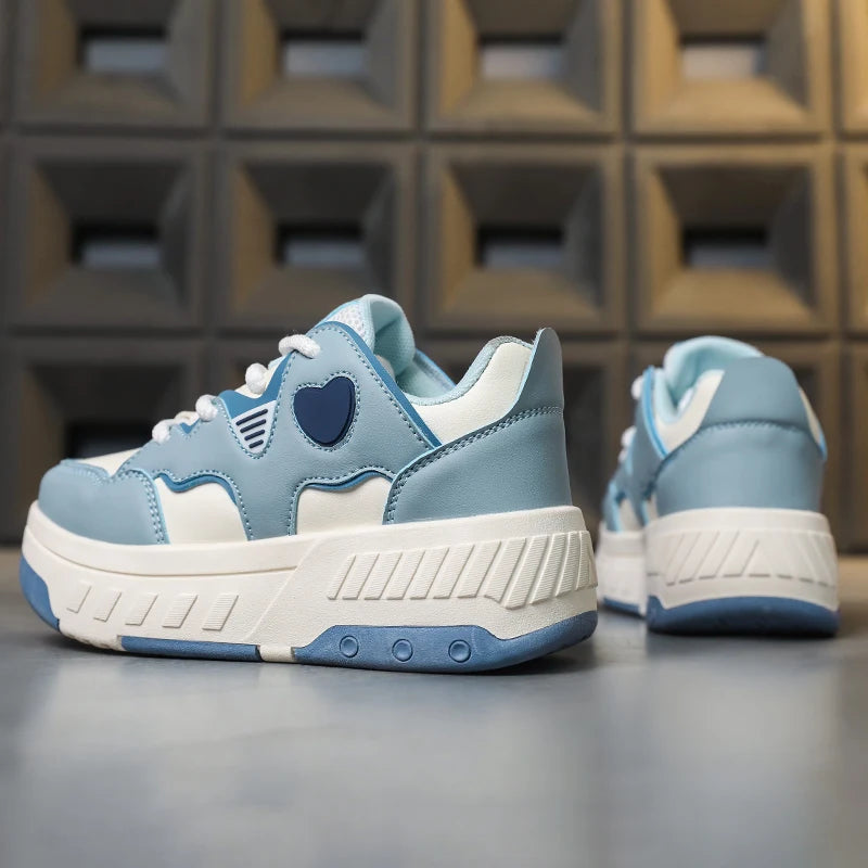 Kids Roller Skate Shoes Fashion Casual Sports Children 4-Wheels Outdoor Sneakers for Boys and Girls Gift